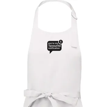 Kuchyňská zástěra You're my favourite notification - Pánská zástěra na vaření - Univerzální velikost ( Bílá )