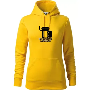 Dámská mikina Nespěchat a kouřit - Mikina dámská Cape s kapucí - 2XL ( Žlutá )