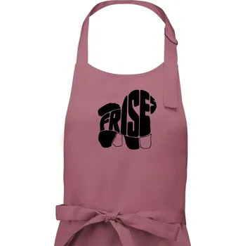 Kuchyňská zástěra Bišonek - fries nápis v těle - Dámská zástěra na vaření - Univerzální velikost ( Starorůžová )