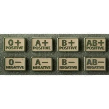 Nášivka Nášivka 3D Helikon-Tex,krevní skupina khaki