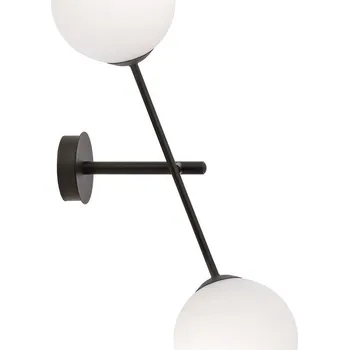 Nástěnné svítidlo Emibig 8923607 ŠÍŘKA: 570 mm, BARVA: černá, opál