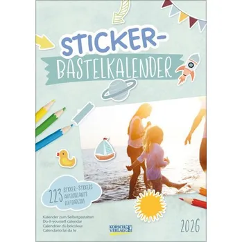Foto-Malen-Basteln Bastelkalender mit Stickern 2026 - Korsch Verlag