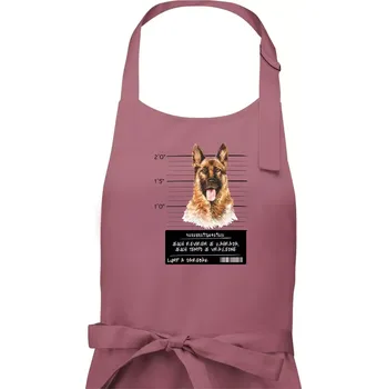Kuchyňská zástěra Lump a darebák - Německý ovčák - Dámská zástěra na vaření - Univerzální velikost ( Starorůžová )