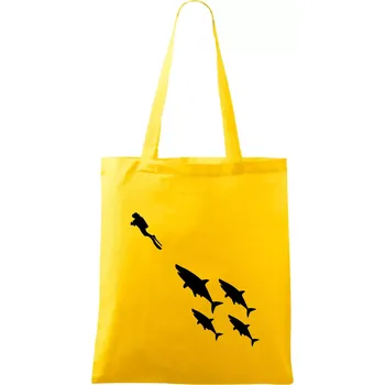 Potápěč žraloci - Taška bavlněná - 42 x 38 cm ( Žlutá )