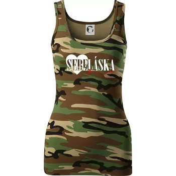 Sebeláska ta mi jde - Dámské Maskáčové tílko - M ( Hnědý maskáč )