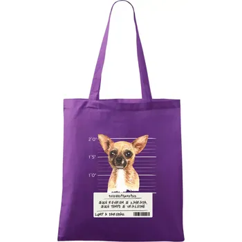 Lump a darebák čivava - Taška bavlněná - 42 x 38 cm ( Fialová )