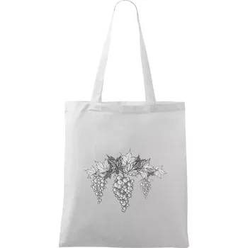Vinné hrozny šedé - Taška bavlněná - 42 x 38 cm ( Bílá )