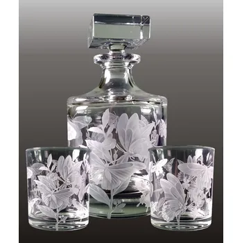 Sklenice Křištálový whisky set SEBBUTTERFLY, Varianta Křišťál
