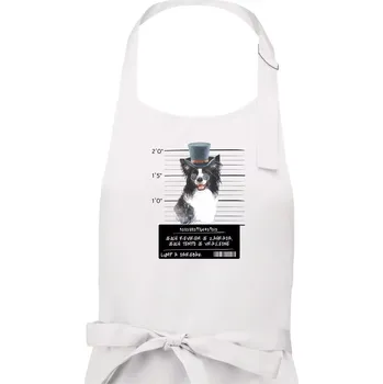 Kuchyňská zástěra Lump a darebák border kolie - Pánská zástěra na vaření - Univerzální velikost ( Bílá )
