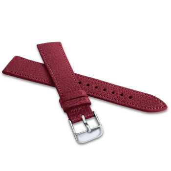 Řemínek na hodinky LAVVU Vínový prošitý řemínek MEDITERRA z luxusn LSADV20í kůže Top Grain - 20 LSADV20