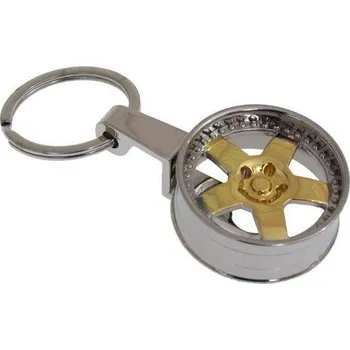 Klíčenka disk zlatá