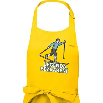 Kuchyňská zástěra Legenda běžkaření - Pánská zástěra na vaření - Univerzální velikost ( Žlutá )