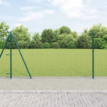 Plot Sloupky na plot se základnama 26 ks Ø32mm 78,5cm, zinkovaná ocel