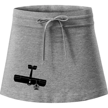 Dámské oblečení RC letadlo - Sportovní sukně - two in one - M ( Tmavě šedý melír )