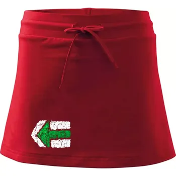 Dámská sukně Párová turistická značka zelená - Sportovní sukně - two in one - XS ( Červená )