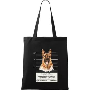 Lump a darebák - Německý ovčák - Taška bavlněná - 42 x 38 cm ( Černá )