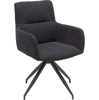 Antracitové otočné křesílko Singh 58 x 89 x 63 100% polyester, kov