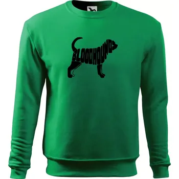 Chlapecké tričko Bloodhound nápis v těle - Mikina Essential dětská - 158 cm/12 let ( Středně zelená )