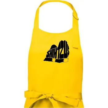 Kuchyňská zástěra Shih-tzu - nápis v těle - Pánská zástěra na vaření - Univerzální velikost ( Žlutá )