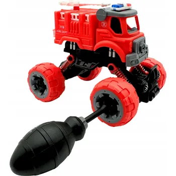 autíčko HASIČSKÉ AUTO K MONTÁŽI A DEMONTÁŽI NA PRUŽINÁCH S DĚLEM