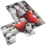 Bellatex koupelnové předložky 3D tisk sada 60x100, 60x50 cm Kámen Béžová