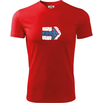 Pánské tričko Párová turistická značka modrá - Pánské triko Fantasy sportovní (dresovina) - 3XL ( Červená )