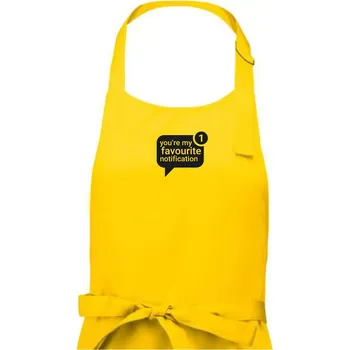 Kuchyňská zástěra You're my favourite notification - Dámská zástěra na vaření - Univerzální velikost ( Žlutá )