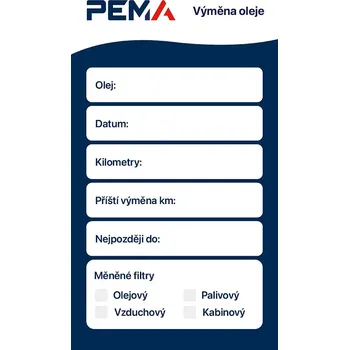 PEMA Štítek na výměnu oleje - 200ks