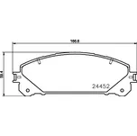 HELLA Sada brzdových destiček, kotoučová brzda 8DB 355 015-461