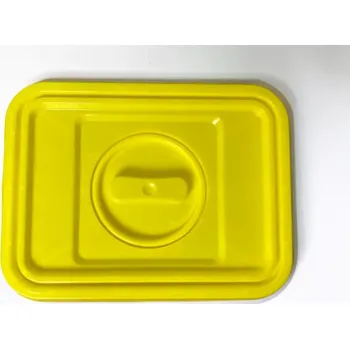 Odpadkový koš PP VÍKO ŽLUTÉ ÚCHOP + OTVOR K REC NÁDOBĚ 30-60 L