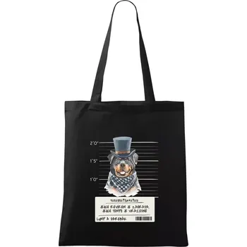 Nákupní taška Lump a darebák rotvajler - Taška bavlněná - 42 x 38 cm ( Černá )