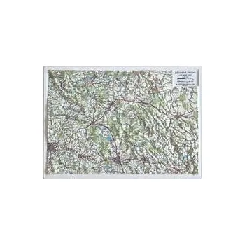 Plastická mapa Žďárské vrchy a Železné hory 27 x 21 cm
