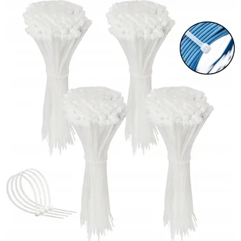 Stahovací páska Upínací pásky, bílé stahovací pásky 300x3,6 mm 400 ks