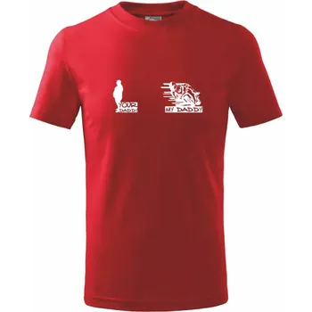 Chlapecké tričko Your daddy - My daddy - Silnice - Tričko dětské bavlněné - 98 cm / 2 roky ( Červená )