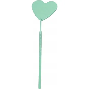 Zrcadlo Zrcadlo ve tvaru srdce pro prodlužování řas, mátové (5,3*19 cm)