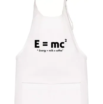 Kuchyňská zástěra e = mc2 - coffee milk - Dětská zástěra na vaření - Univerzální velikost ( Bílá )