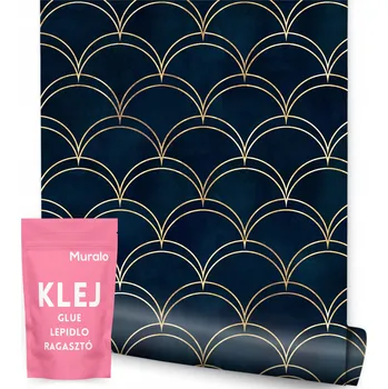 Fototapeta Dekorativní tapeta Tmavě modrá GEOMETRICKÝ vzor