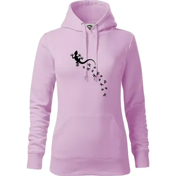 Dámská mikina Geocaching Gekoni - Mikina dámská Cape s kapucí - S ( Orchid )