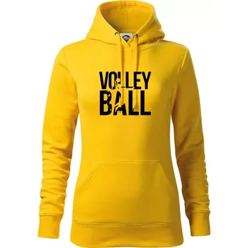 Dámská mikina Volleyball nápis - Mikina dámská Cape s kapucí - S ( Žlutá )