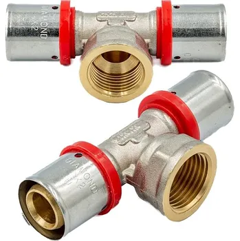 rozdělovač topení Lisovaný redukční Diamond T-rozdělovač PEX/AL/PEX 16 x 1/2' VNITŘNÍ ZÁVIT x 16 T