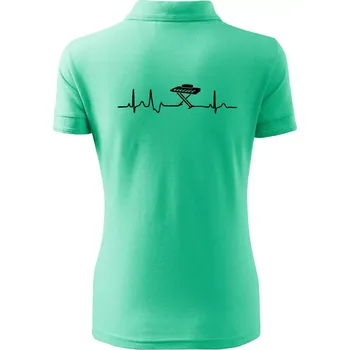 Piano ekg - přenosné - Polokošile dámská Pique Polo - M ( Mátová )