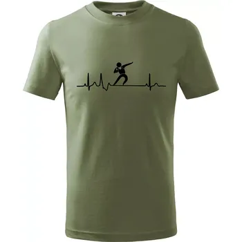 EKG vrh koulí - Tričko dětské bavlněné - 104-110cm / 3-4 roky ( Khaki )