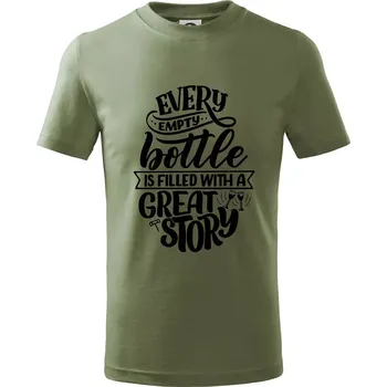 Every empty bottle - Tričko dětské bavlněné - 104-110cm / 3-4 roky ( Khaki )