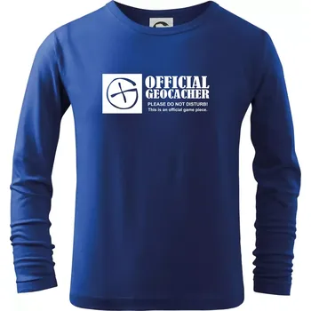 Chlapecké tričko Official geocacher - Triko dětské Long Sleeve - 122 cm/6 let ( Královská modrá )