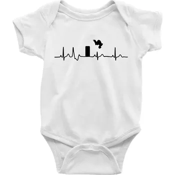 Kojenecké oblečení Parkour ekg - Body kojenecké s krátkým rukávem - Krátký r. 12-18 měs ( Bílá )