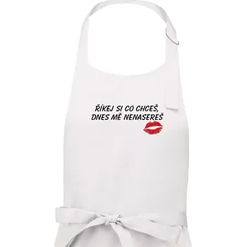 Kuchyňská zástěra Říkej si co chceš, mě nenasereš - Dámská zástěra na vaření - Univerzální velikost ( Bílá )