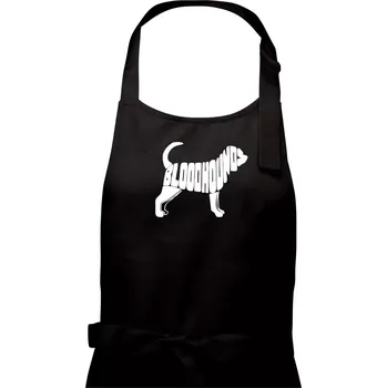 Kuchyňská zástěra Bloodhound nápis v těle - Dámská zástěra na vaření - Univerzální velikost ( Černá )