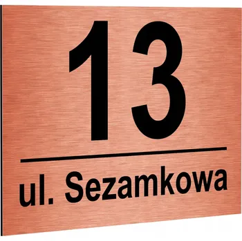 Obraz VELKÁ HLINÍKOVÁ ADRESNÍ TABULKA ČÍSLO DOMU 40x30