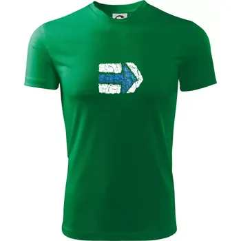 Pánské tričko Párová turistická značka modrá - Pánské triko Fantasy sportovní (dresovina) - 3XL ( Středně zelená )