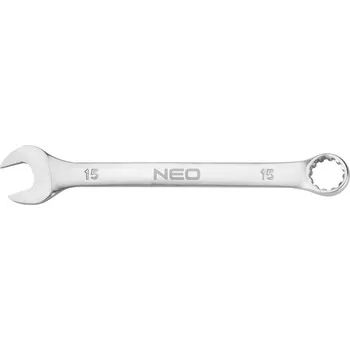 NEO TOOLS Očkoplochý klíč 15 x 190 mm, CrV, DIN3113